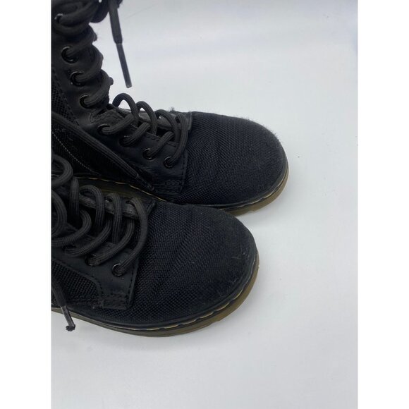 Doc Dr Martens Combs J Size 12 Kids Canvas Combat Zipper Boots Zip Up - Picture 2 of 7